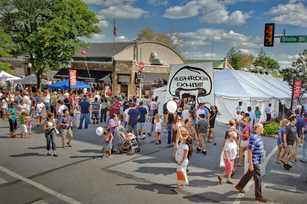 The Kennett Square Mushroom Festival is a major draw for families. 