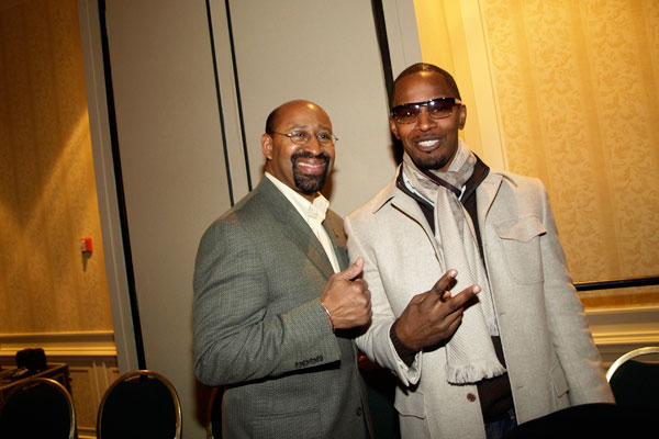 Mayor Michael Nutter and Jaime Foxx at the 2009 Radio One Music & Entertainment Conference